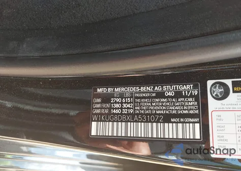 2020 Mercedes-Benz S 560 from USA, damaged, VIN W1KUG8DBXLA531072
